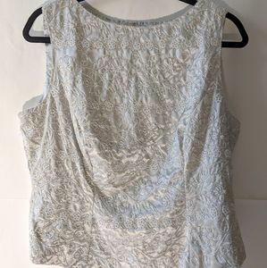 Stenay Sleeveless Bead white cocktail party blouse